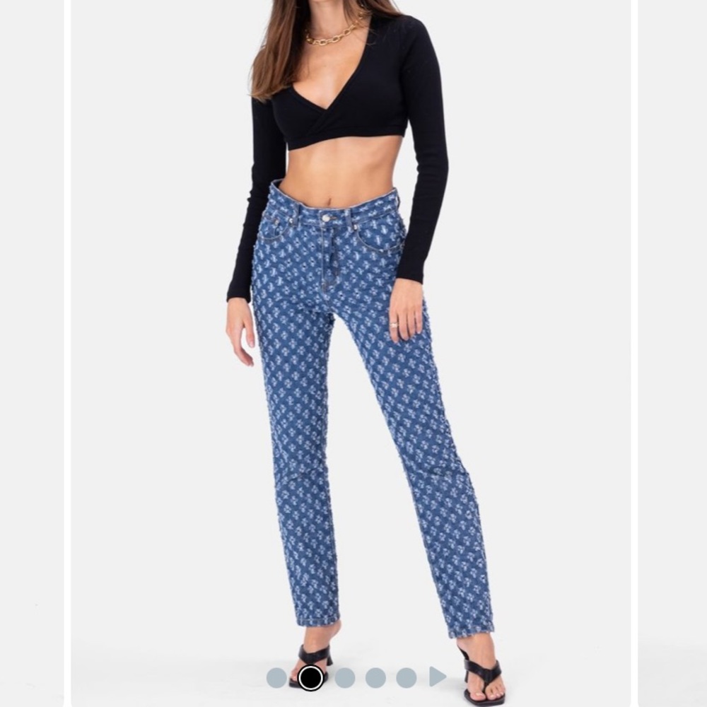 Adika Ripley Textured Pattern Jeans | STRAIGHT